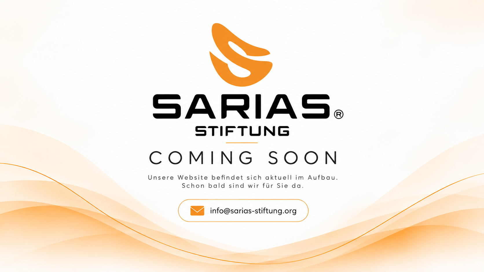 SARIAS Stiftung – Coming Soon. Unsere Website befindet sich aktuell im Aufbau.